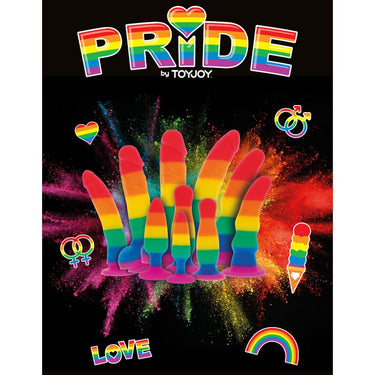 Dildo Pride Edition in Silicone Arcobaleno - 6 e 8 Pollici
